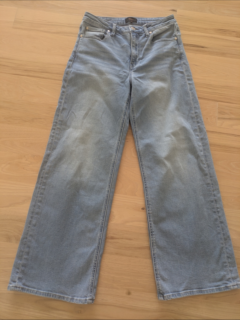 Quince Light Blue Wide-Leg Jeans